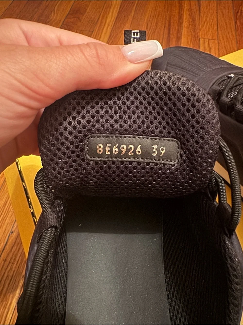 Fendi Black and White Logo-Trim Runner Sneakers